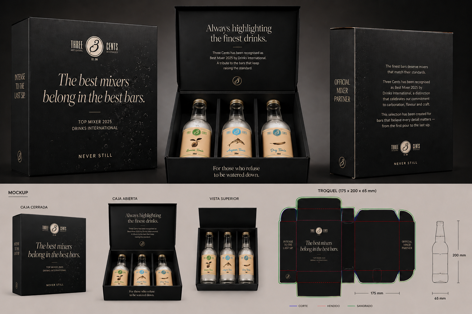 Packaging de la gama de tónicas de Igan